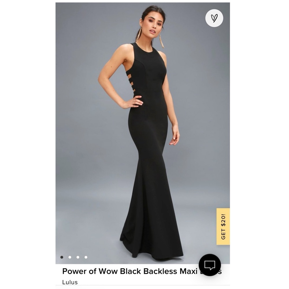 Power of Wow Black Backless Maxi Dress